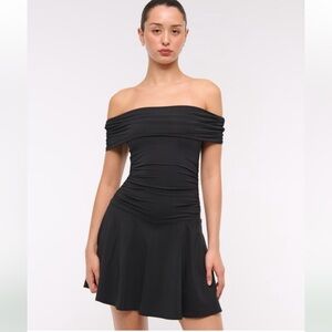 Abercrombie & Fitch Off the Shoulder Knit Black Skort size XLT